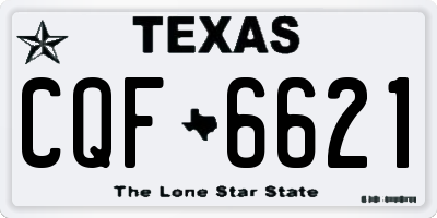 TX license plate CQF6621