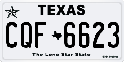 TX license plate CQF6623