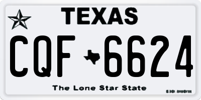 TX license plate CQF6624