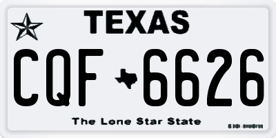 TX license plate CQF6626