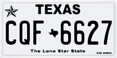 TX license plate CQF6627