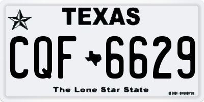 TX license plate CQF6629