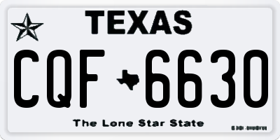 TX license plate CQF6630