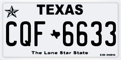TX license plate CQF6633