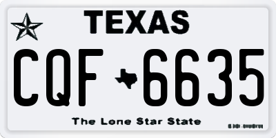 TX license plate CQF6635