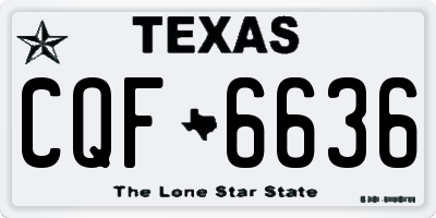 TX license plate CQF6636
