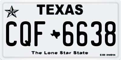 TX license plate CQF6638