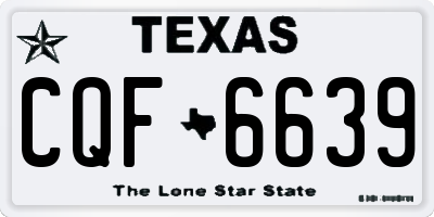 TX license plate CQF6639