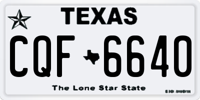 TX license plate CQF6640