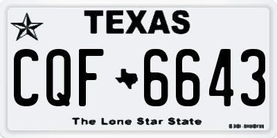 TX license plate CQF6643