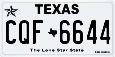 TX license plate CQF6644