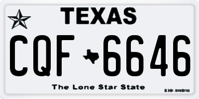TX license plate CQF6646