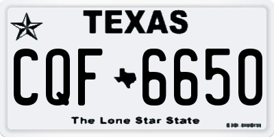 TX license plate CQF6650