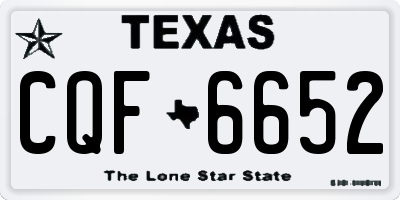 TX license plate CQF6652