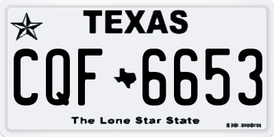 TX license plate CQF6653