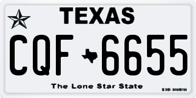 TX license plate CQF6655