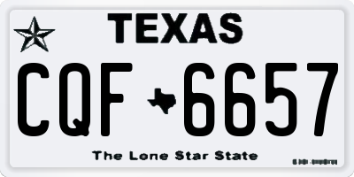 TX license plate CQF6657