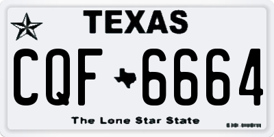 TX license plate CQF6664