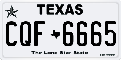 TX license plate CQF6665