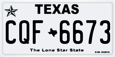 TX license plate CQF6673