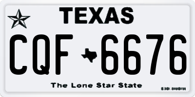 TX license plate CQF6676