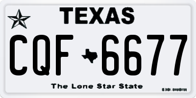 TX license plate CQF6677