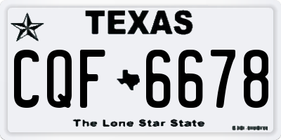 TX license plate CQF6678