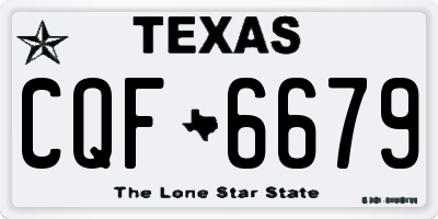 TX license plate CQF6679