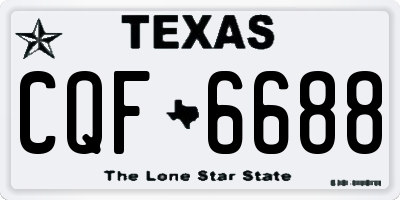 TX license plate CQF6688