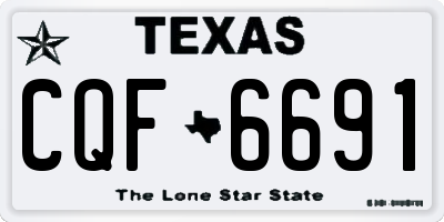 TX license plate CQF6691