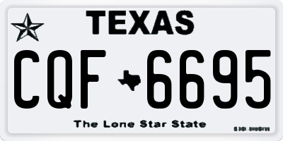 TX license plate CQF6695