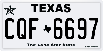 TX license plate CQF6697