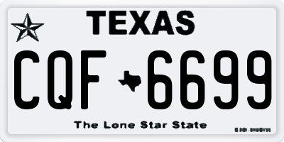 TX license plate CQF6699