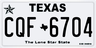 TX license plate CQF6704