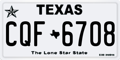 TX license plate CQF6708