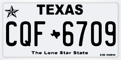 TX license plate CQF6709