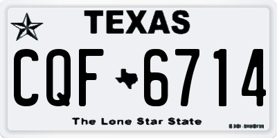 TX license plate CQF6714