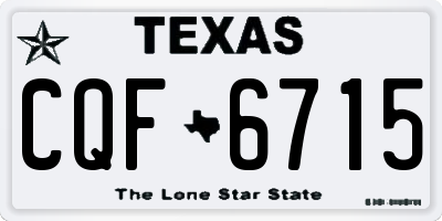 TX license plate CQF6715