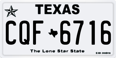 TX license plate CQF6716