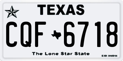 TX license plate CQF6718