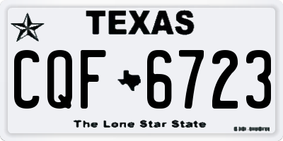 TX license plate CQF6723