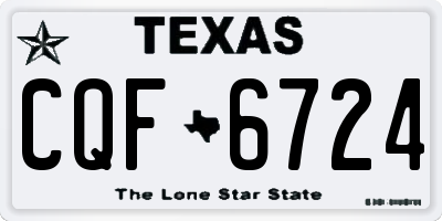TX license plate CQF6724