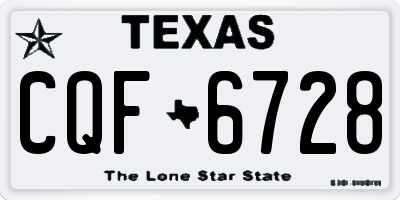 TX license plate CQF6728