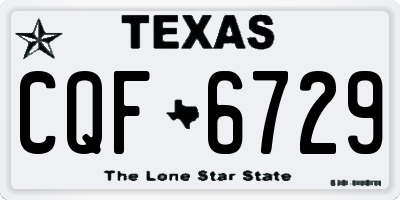 TX license plate CQF6729