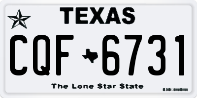 TX license plate CQF6731
