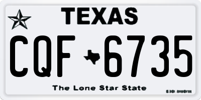 TX license plate CQF6735