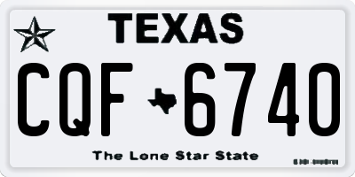 TX license plate CQF6740