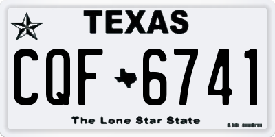 TX license plate CQF6741