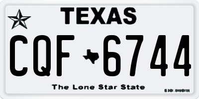 TX license plate CQF6744