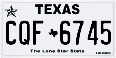 TX license plate CQF6745